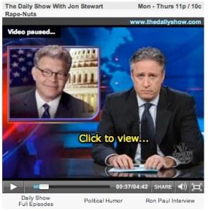 Jon Stewart Takes On 30 Republicans Who Voted Against Franken Rape Amendment (VIDEO)-1